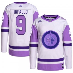 Alex Iafallo Winnipeg Jets Adidas Authentic White/Purple Hockey Fights Cancer Primegreen Jersey