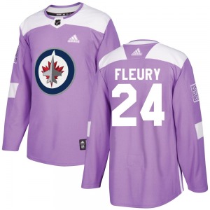 Haydn Fleury Winnipeg Jets Adidas Authentic Purple Fights Cancer Practice Jersey