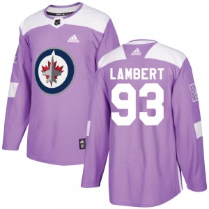 Brad Lambert Winnipeg Jets Adidas Authentic Purple Fights Cancer Practice Jersey