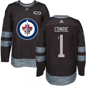 Eric Comrie Winnipeg Jets Authentic Black 1917-2017 100th Anniversary Jersey