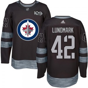 Simon Lundmark Winnipeg Jets Authentic Black 1917-2017 100th Anniversary Jersey