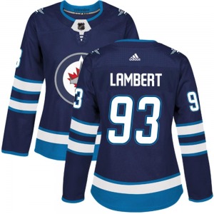 Women's Brad Lambert Winnipeg Jets Adidas Authentic Navy Home Jersey