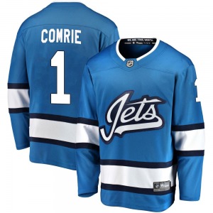 Eric Comrie Winnipeg Jets Fanatics Branded Breakaway Blue Alternate Jersey