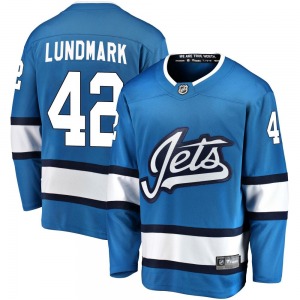 Simon Lundmark Winnipeg Jets Fanatics Branded Breakaway Blue Alternate Jersey