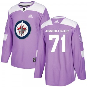 Youth Axel Jonsson-Fjallby Winnipeg Jets Adidas Authentic Purple Fights Cancer Practice Jersey