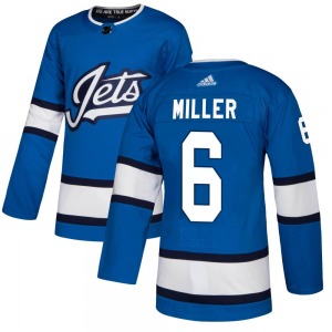 Colin Miller Winnipeg Jets Adidas Authentic Blue Alternate Jersey