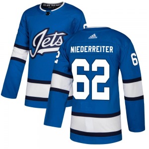 Nino Niederreiter Winnipeg Jets Adidas Authentic Blue Alternate Jersey