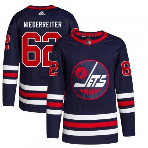 Youth Nino Niederreiter Winnipeg Jets Adidas Authentic Navy 2021/22 Alternate Primegreen Pro Jersey