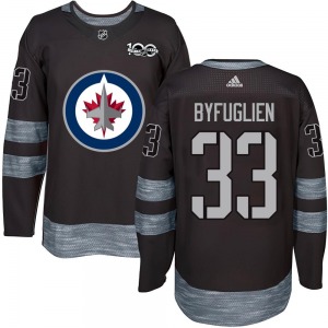 Youth Dustin Byfuglien Winnipeg Jets Authentic Black 1917-2017 100th Anniversary Jersey