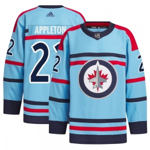 Mason Appleton Winnipeg Jets Adidas Authentic Light Blue Anniversary Primegreen Jersey