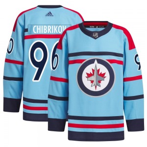 Nikita Chibrikov Winnipeg Jets Adidas Authentic Light Blue Anniversary Primegreen Jersey