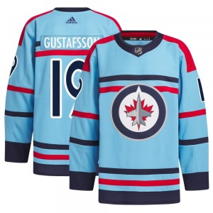 David Gustafsson Winnipeg Jets Adidas Authentic Light Blue Anniversary Primegreen Jersey