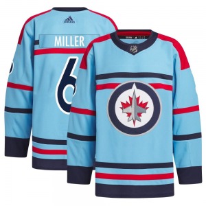 Colin Miller Winnipeg Jets Adidas Authentic Light Blue Anniversary Primegreen Jersey