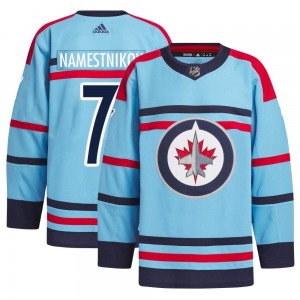 Vladislav Namestnikov Winnipeg Jets Adidas Authentic Light Blue Anniversary Primegreen Jersey