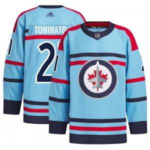 Dominic Toninato Winnipeg Jets Adidas Authentic Light Blue Anniversary Primegreen Jersey