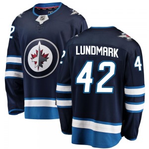 Simon Lundmark Winnipeg Jets Fanatics Branded Breakaway Blue Home Jersey