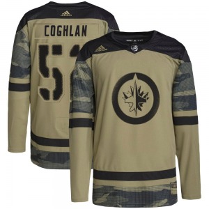 Dylan Coghlan Winnipeg Jets Adidas Authentic Camo Military Appreciation Practice Jersey