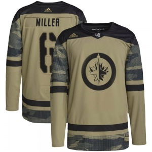 Colin Miller Winnipeg Jets Adidas Authentic Camo Military Appreciation Practice Jersey