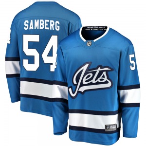 Youth Dylan Samberg Winnipeg Jets Fanatics Branded Breakaway Blue Alternate Jersey