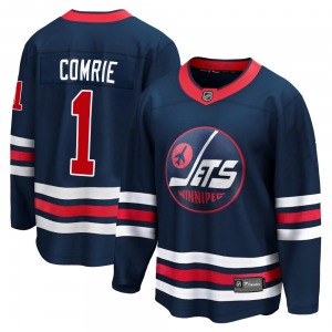 Eric Comrie Winnipeg Jets Fanatics Branded Premier Navy 2021/22 Alternate Breakaway Player Jersey