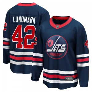 Simon Lundmark Winnipeg Jets Fanatics Branded Premier Navy 2021/22 Alternate Breakaway Player Jersey