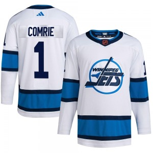 Youth Eric Comrie Winnipeg Jets Adidas Authentic White Reverse Retro 2.0 Jersey