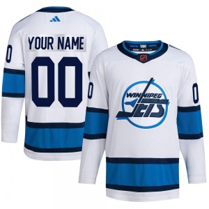 Youth Custom Winnipeg Jets Adidas Authentic White Custom Reverse Retro 2.0 Jersey