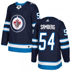 Dylan Samberg Winnipeg Jets Adidas Authentic Navy Home Jersey