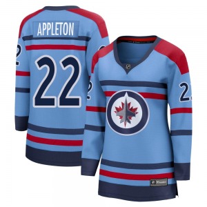 Women's Mason Appleton Winnipeg Jets Fanatics Branded Breakaway Light Blue Anniversary Jersey