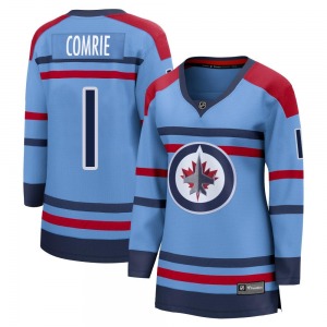 Women's Eric Comrie Winnipeg Jets Fanatics Branded Breakaway Light Blue Anniversary Jersey