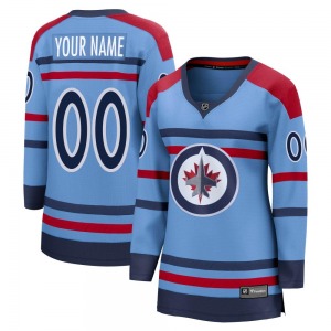 Women's Custom Winnipeg Jets Fanatics Branded Breakaway Light Blue Custom Anniversary Jersey