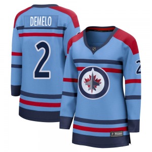 Women's Dylan DeMelo Winnipeg Jets Fanatics Branded Breakaway Light Blue Anniversary Jersey