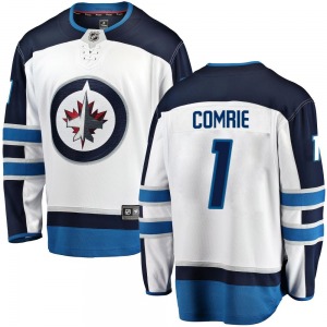 Eric Comrie Winnipeg Jets Fanatics Branded Breakaway White Away Jersey