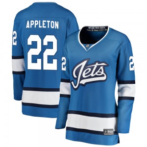 Women's Mason Appleton Winnipeg Jets Fanatics Branded Breakaway Blue Alternate Jersey