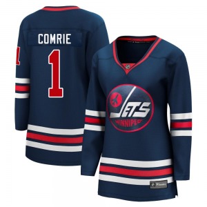 Women's Eric Comrie Winnipeg Jets Fanatics Branded Premier Navy 2021/22 Alternate Breakaway Player Jersey