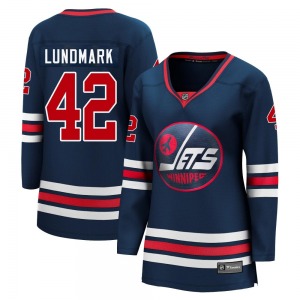 Women's Simon Lundmark Winnipeg Jets Fanatics Branded Premier Navy 2021/22 Alternate Breakaway Player Jersey